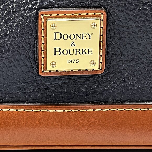 Dooney & Bourke Top Zip Cobalt Blue Satchel Purse Pebbled Grain Leather Bag - Picture 6 of 14